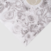 Monogramm-Anfangsbuchstaben der weißen rustikalen  Seidenpapier (Ausschnitt)