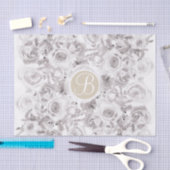 Monogramm-Anfangsbuchstaben der weißen rustikalen  Seidenpapier (Handwerk)