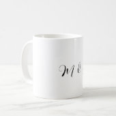 Monogramm Anfangsbuchstaben Hochzeitsgeschenk Part Kaffeetasse (Vorderseite Links)