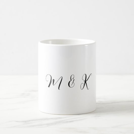 Monogramm Anfangsbuchstaben Hochzeitsgeschenk Part Kaffeetasse (Mittel)