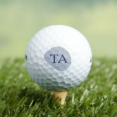 Monogramm Anfangsbuchstaben in Marineblau auf Farb Golfball (Insitu T-Shirt)