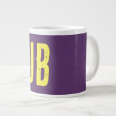 Monogramm Anfangsbuchstaben Indigogelb Minimalisti Jumbo-Tasse (Vorderseite Rechts)