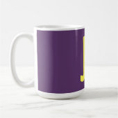 Monogramm Anfangsbuchstaben Indigogelb Minimalisti Kaffeetasse (Links)