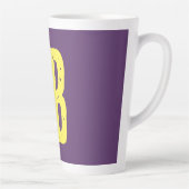 Monogramm Anfangsbuchstaben Indigogelb Minimalisti Milchtasse (Rechts)