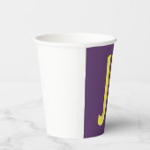 Monogramm Anfangsbuchstaben Indigogelb Minimalisti Pappbecher (Rechts)