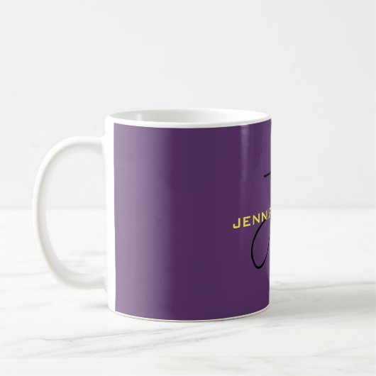 Monogramm Anfangsbuchstaben Indizierung Minimalist Kaffeetasse (Links)