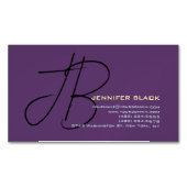 Monogramm Anfangsbuchstaben Indizierung Minimalist Magnetische Visitenkarte (Vorderseite)