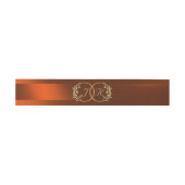 Monogramm-Anfangsbuchstaben - Kupfer Einladungsbanderole (Flach)