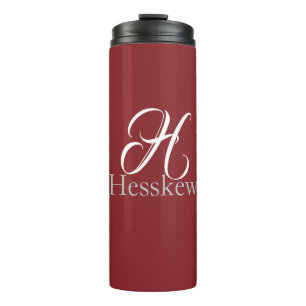 Monogramm Anfangsbuchstaben Nachname Thermobecher Thermosbecher