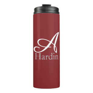 Monogramm Anfangsbuchstaben Nachname Thermosbecher