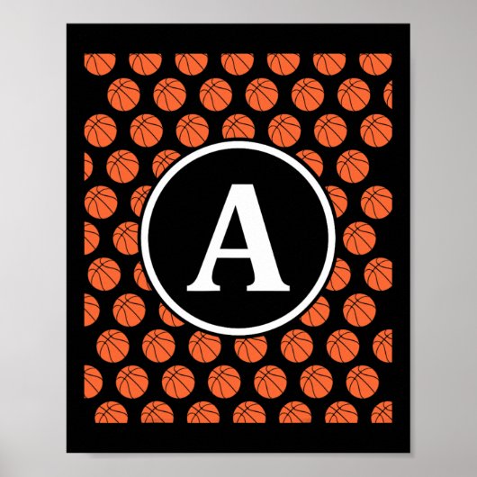 Monogramm Anfangsbuchstaben Name Buchstabe A Sketl Poster (Vorne)