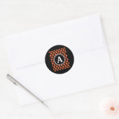 Monogramm Anfangsbuchstaben Name Buchstabe A Sketl Runder Aufkleber (Umschlag)