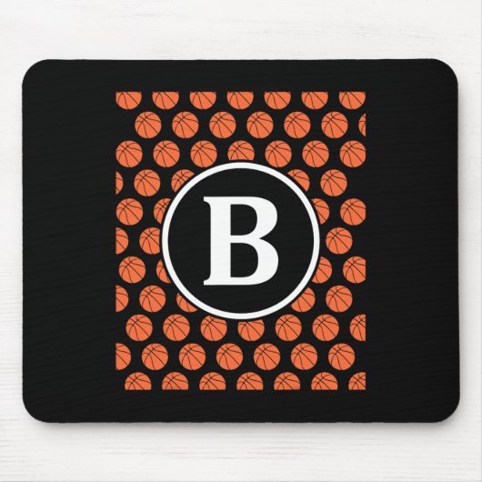 Monogramm Anfangsbuchstaben Name Buchstabe B Sketl Mousepad (Vorne)