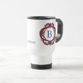 Monogramm Anfangsbuchstaben Name keltisches Design Reisebecher (VorderseiteRechts)