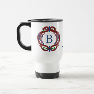 Monogramm Anfangsbuchstaben Name keltisches Design Reisebecher