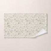 Monogramm Anfangsbuchstaben Neutral Boho Blumen Bo Badhandtuch Set (Handtuch)