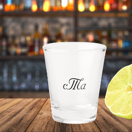 Monogramm Anfangsbuchstaben Paar Hochzeit Schnapsglas