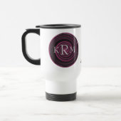 Monogramm Anfangsbuchstaben Pflaumen Wirbel Person Reisebecher (Links)