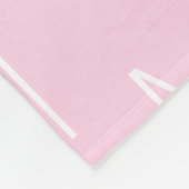 Monogramm Anfangsbuchstaben pink weiß anpassen Fleecedecke (Ecke)