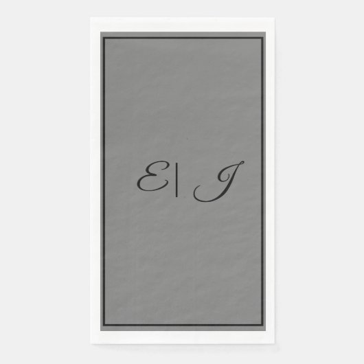 Monogramm Anfangsbuchstaben Retro Schrift Klassisc Serviette (Vorderseite)
