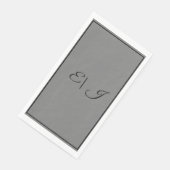 Monogramm Anfangsbuchstaben Retro Schrift Klassisc Serviette (Ecke)