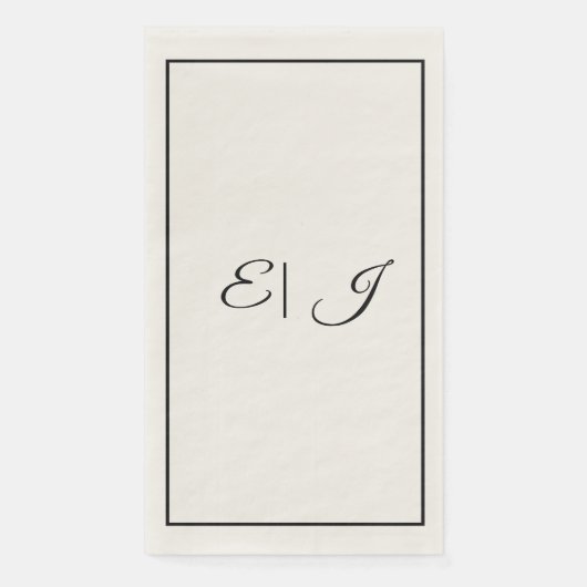 Monogramm Anfangsbuchstaben Retro Schrift Klassisc Serviette (Vorderseite)