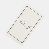 Monogramm Anfangsbuchstaben Retro Schrift Klassisc Serviette (Ecke)