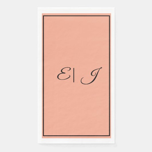 Monogramm Anfangsbuchstaben Retro Schrift Orange C Serviette (Vorderseite)