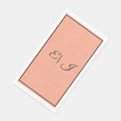 Monogramm Anfangsbuchstaben Retro Schrift Orange C Serviette (Ecke)