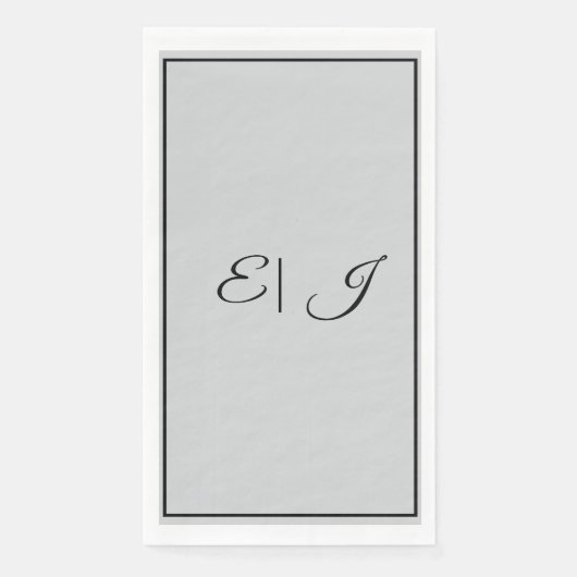 Monogramm Anfangsbuchstaben Retro Schrift Silber G Serviette (Vorderseite)