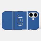 Monogramm-Anfangsbuchstaben Royal Blue Case Mate (Rückseite (Horizontal))