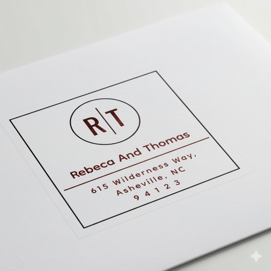 Monogramm Anfangsbuchstaben Rücksendeadresse Permastempel