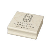 Monogramm Anfangsbuchstaben und Name Ex libris Bib Gummistempel (Stempel)