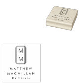 Monogramm Anfangsbuchstaben und Name Ex libris Bib Gummistempel (Stempel)