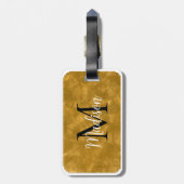 Monogramm Anfangsfarbe Individuelle Name Orange Wa Gepäckanhänger (Rückseite vertikal)