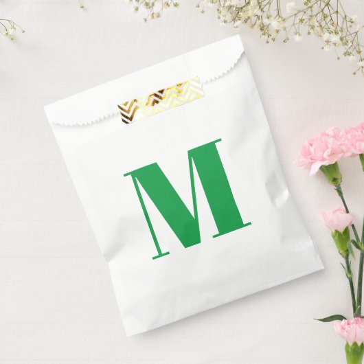 Monogramm Anfangsgrün anpassen Geschenktütchen (Versiegelt)