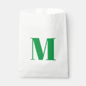 Monogramm Anfangsgrün anpassen Geschenktütchen (Vorderseite)