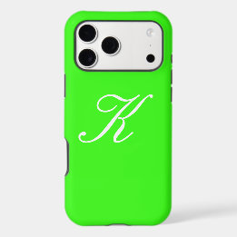 Monogramm-Anfangsgrüner Normallack-Neonhintergrund