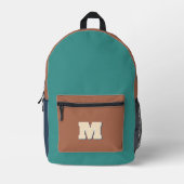 Monogramm-Anfangsmulticolor Bedruckter Rucksack (Vorderseite)