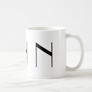 Monogramm Anfangsn schwarze u. weiße moderne Kaffeetasse