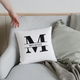 Monogramm Anfangsnachname Personalisierte Hochzeit Kissen