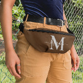 Monogramm Anfangsname braun personalisieren Bauchtasche