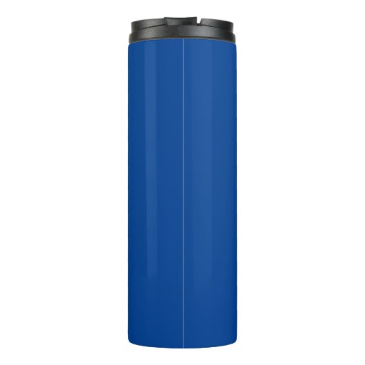 Monogramm Anfangsname Deep Blue Eindeutige Minimal Thermosbecher (Rückseite)