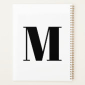Monogramm Anfangsname Einfache Personalisierte Pla Planer (Rückseite)