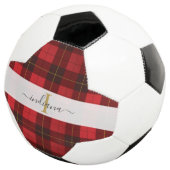 Monogramm Anfangsname Kariert Tartan Wallace Fußball (Dreiviertel)