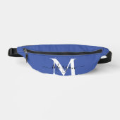 Monogramm Anfangsname Medium Blau personalisieren Bauchtasche (Vorderseite)
