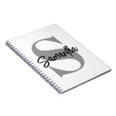 Monogramm Anfangsname Notizblock (Rechte Seite)