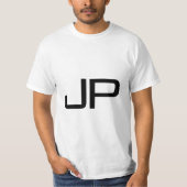 Monogramm Anfangsname oder Textname Moderne T-Shirt (Vorderseite)