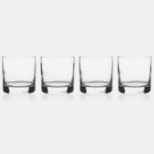 Monogramm Anfangsname Personalisierte Hochzeitspar Whiskyglas (Links)