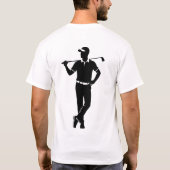 Monogramm Anfangsname personalisierter Golfballmar T-Shirt (Rückseite)